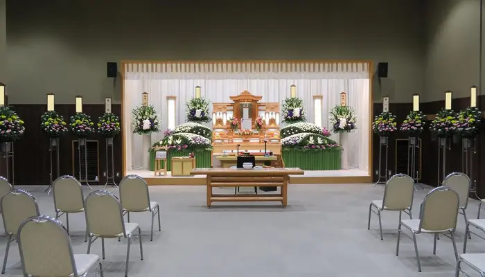 ハナブ商店で葬儀を行なった写真