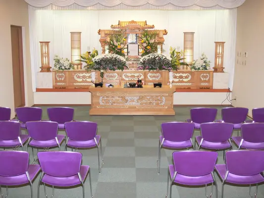 葵会館（家族葬ホール天路　下郡斎場）で葬儀を行なった写真