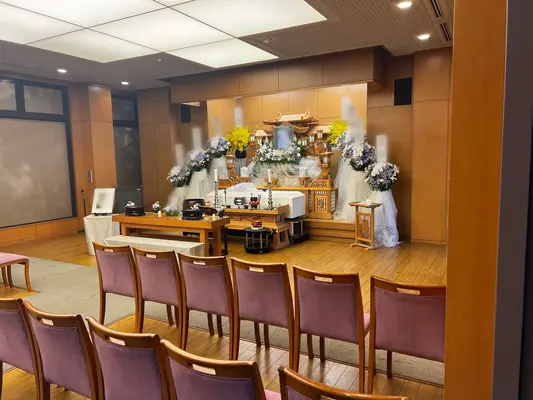葬儀屋さんのゆいまーる稲城支店で葬儀を行なった写真