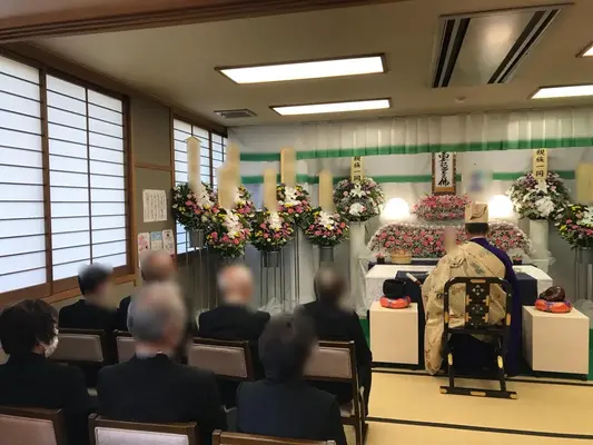 池田市立葬祭場で葬儀を行なった写真