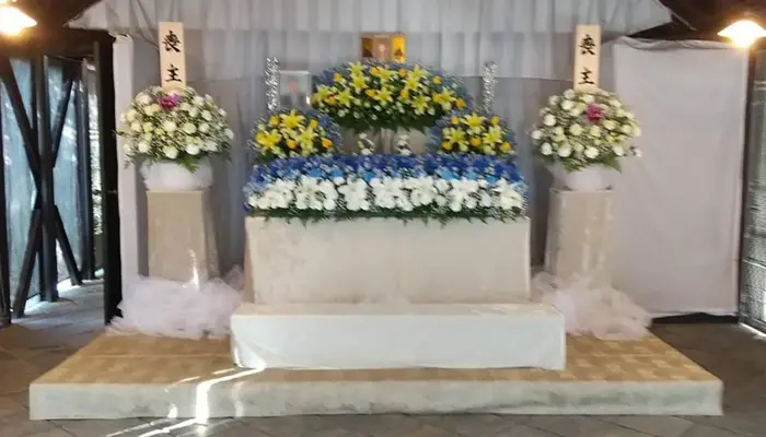 長専寺門信徒会館で葬儀を行なった写真