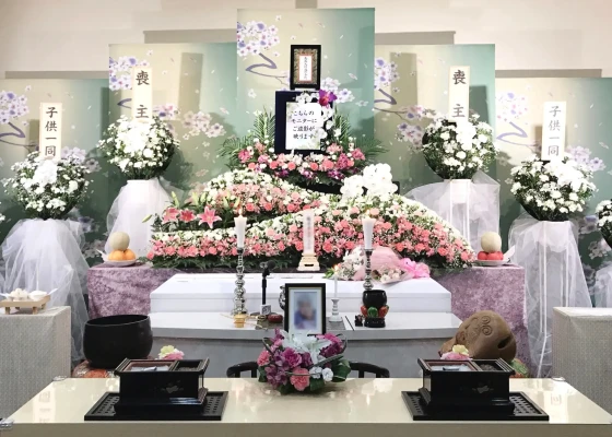 家族葬のアート下間久里で葬儀を行なった写真