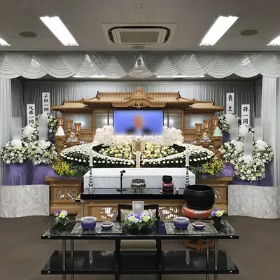 立ち華葬祭(メモリアルホールふじみ野)で葬儀を行なった写真