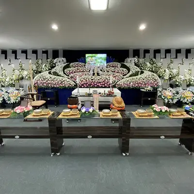 立ち華葬祭(メモリアルホールふじみ野)で葬儀を行なった写真