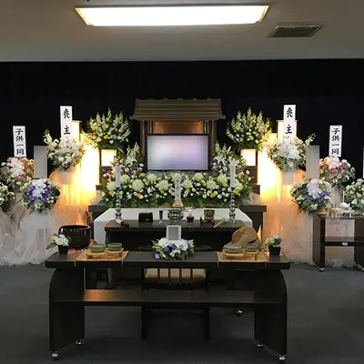 立ち華葬祭(メモリアルホールふじみ野)で葬儀を行なった写真