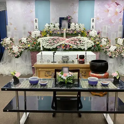 立ち華葬祭(メモリアルホールふじみ野)で葬儀を行なった写真