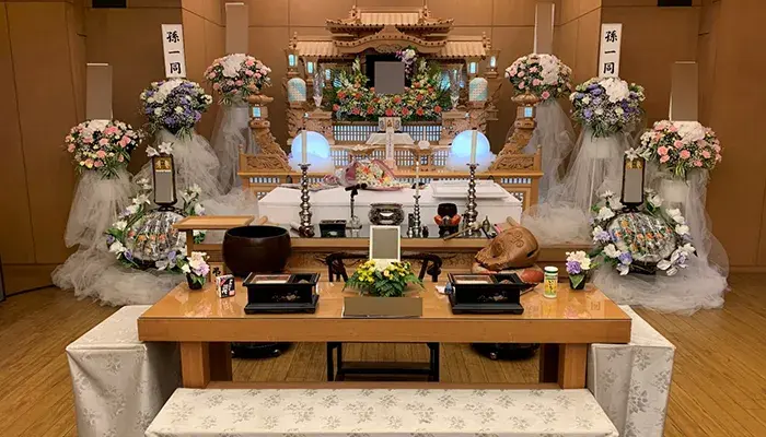 葬儀屋さんのゆいまーる稲城支店で葬儀を行なった写真