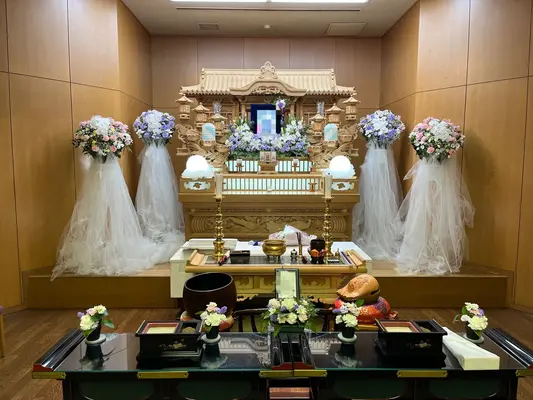 葬儀屋さんのゆいまーる稲城支店で葬儀を行なった写真