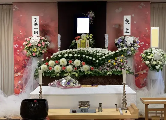 葬儀屋さんのゆいまーる稲城支店で葬儀を行なった写真