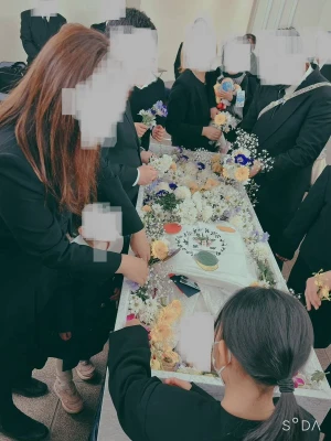 小さなお別れ会で葬儀を行なった写真