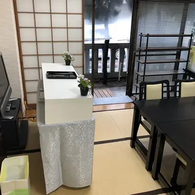 明大前 天行社で葬儀を行なった写真
