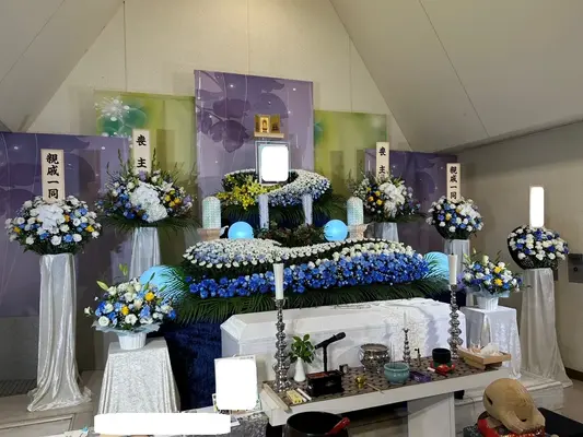 はなたび で葬儀を行なった写真