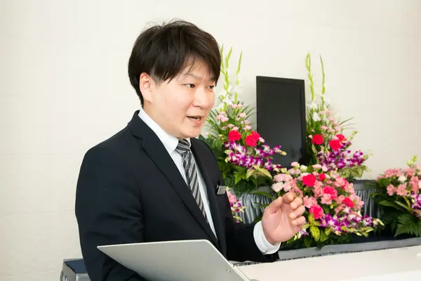 フローラルホール平野会館で葬儀を行なった写真