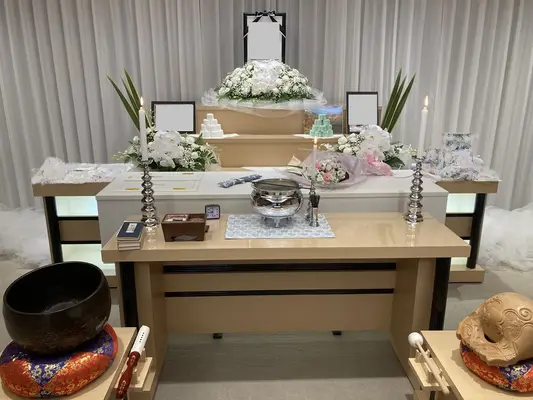 つきひセレモニーで葬儀を行なった写真