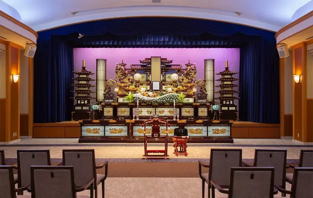 玉泉院 別府会館で葬儀を行なった写真
