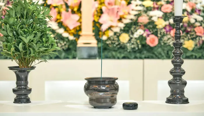 ティアお花茶屋で葬儀を行なった写真