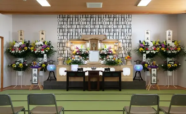 孝輝殿水沢台町法宴館で葬儀を行なった写真