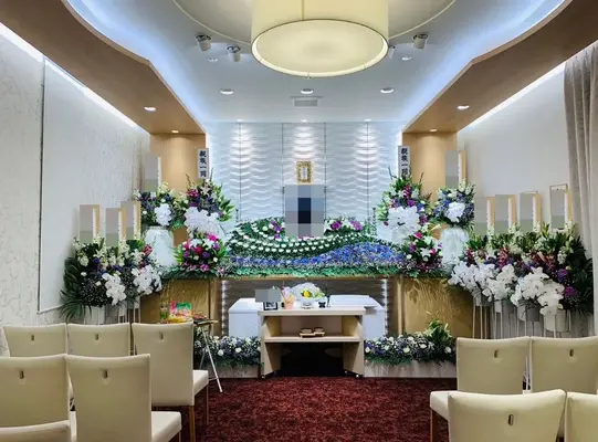 堺市斎場前家族葬ホール(株式会社セレモニー真希社)で葬儀を行なった写真