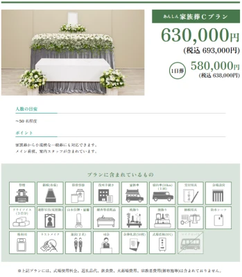 あんしん葬儀　株式会社アクシア	で葬儀を行なった写真