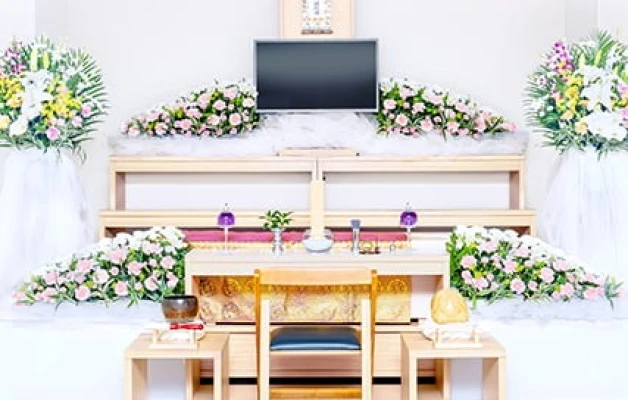 小さなお葬式 寝屋川石津東ホールで葬儀を行なった写真