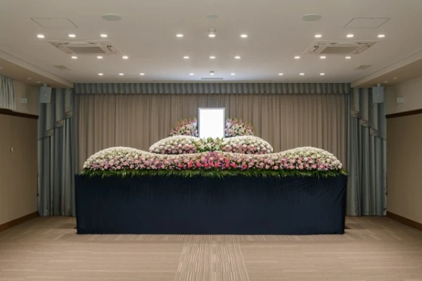 自由に家族葬 前橋斎場前で葬儀を行なった写真