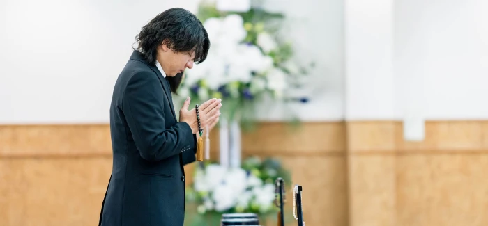 松江斎場で葬儀を行なった写真
