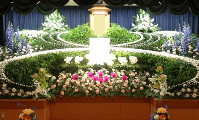 天国社(伊都会館)で葬儀を行なった写真