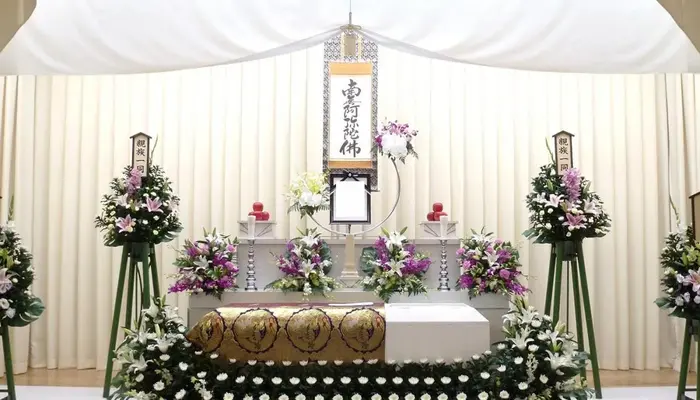 堺市立斎場で葬儀を行なった写真