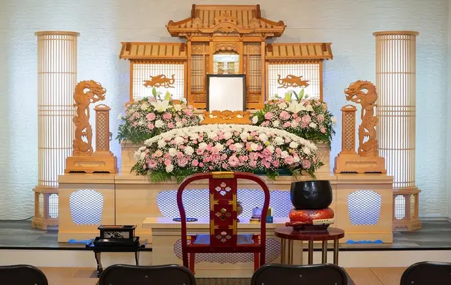 玉泉院 築添会館で葬儀を行なった写真
