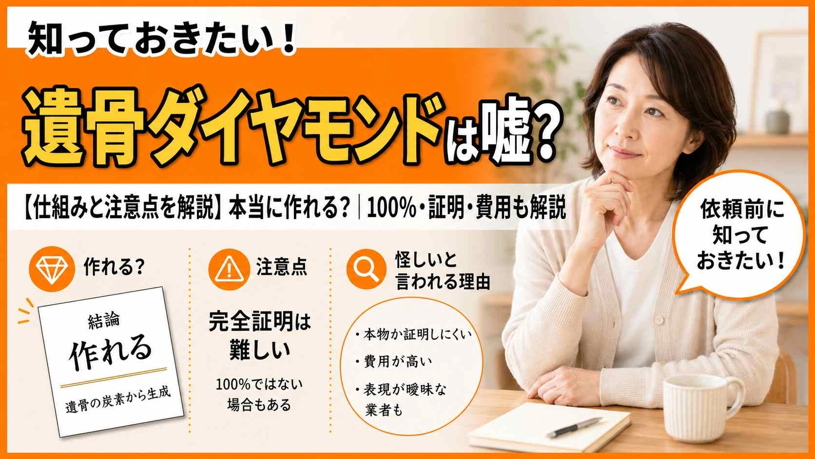 遺骨ダイヤモンドは嘘?本当に作れるのか仕組みと注意点を解説