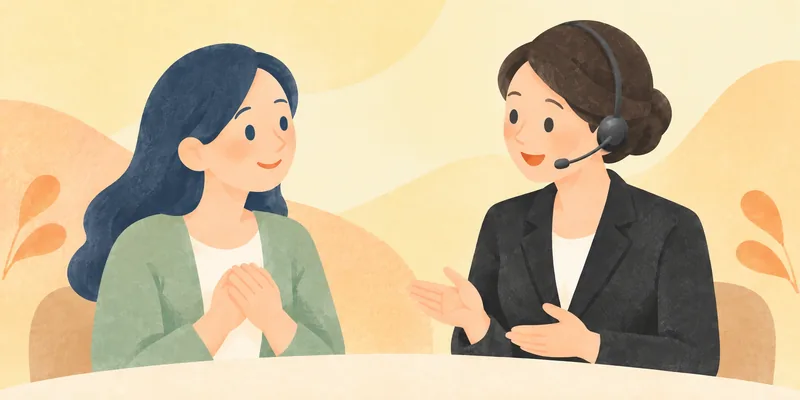 葬儀のプロに電話で相談している様子